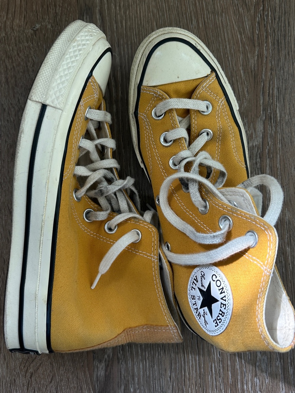 Converse Kids Yellow High Top Canvas Sneakers
